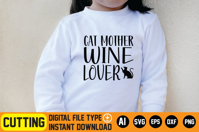 Cat Mother Wine Lover SVG CraftlabSvg29 