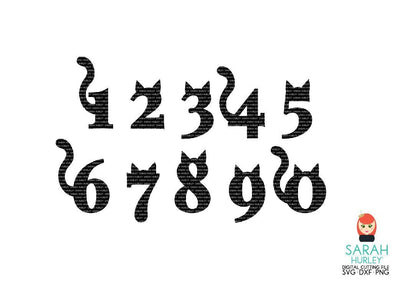 Cat Numbers SVG Sarah Hurley 
