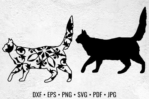 Cat on a Mission mandala cat cut file SVG Angel on Empire 