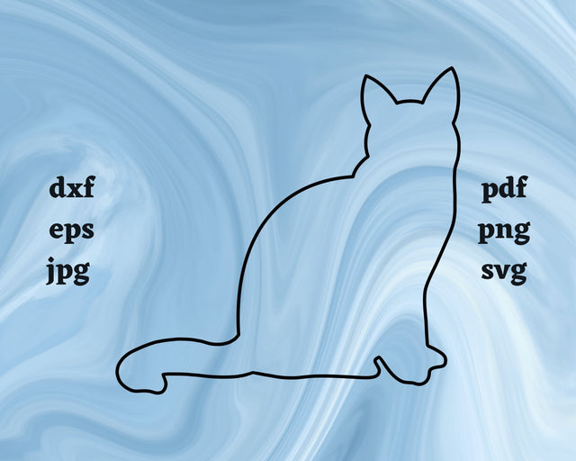 Cat Outline SVG Cut File SVG Northern Light SVG 