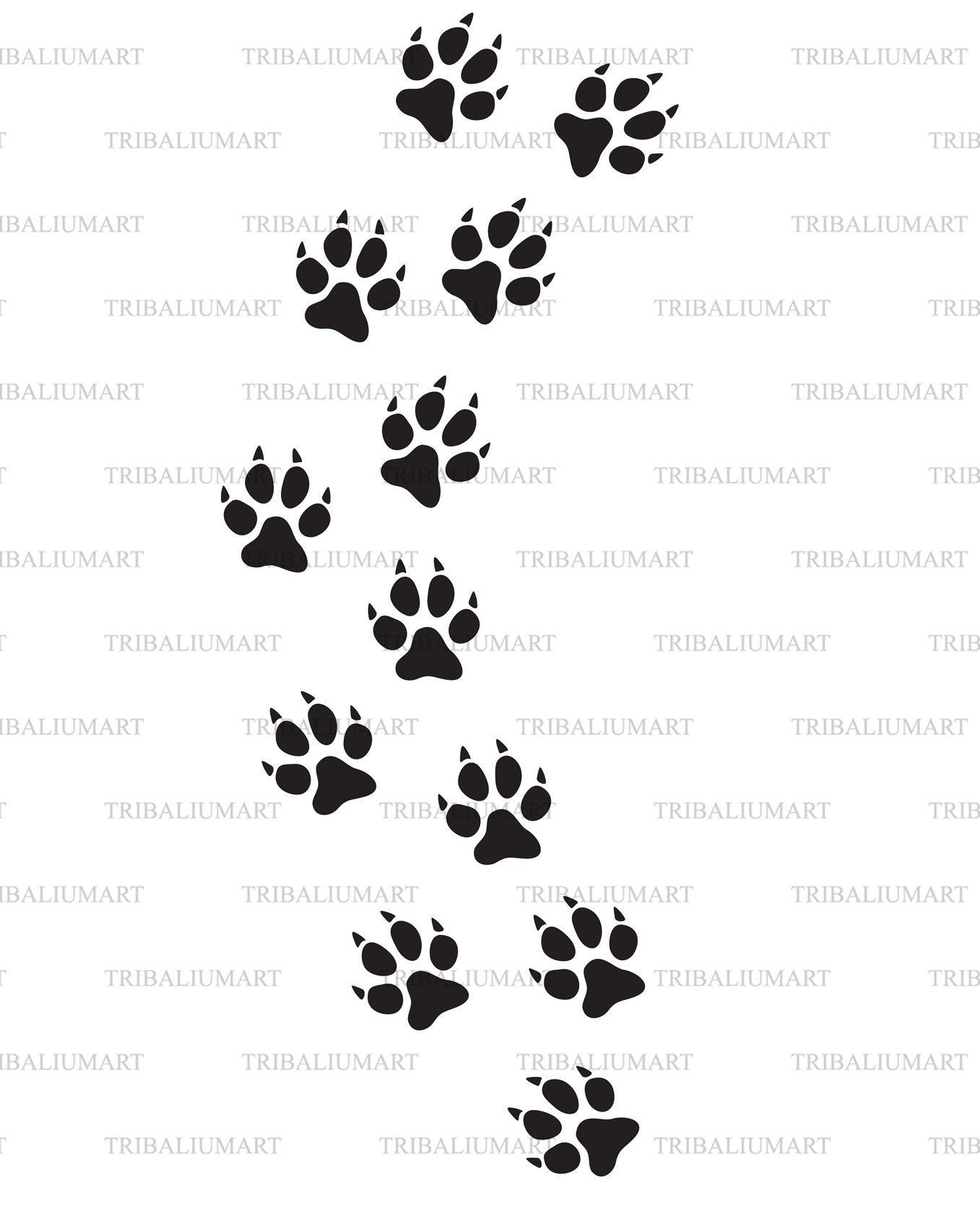 Tiger Paw SVG, PNG, PDF, Pet Paw, Cat Paw, Dog Paw Print Svg, Animal Paw Svg