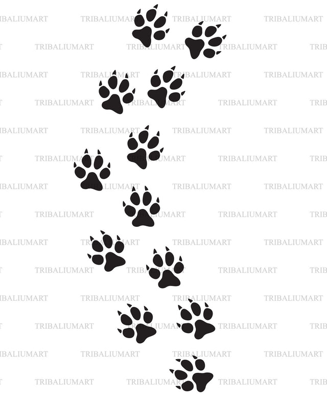 Cat paw print track SVG TribaliumArtSF 