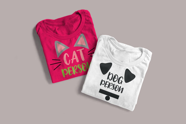 Cat Person and Dog Person Duo SVG Designed by Geeks 