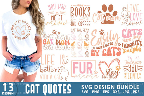 Cat Quote SVG Design Bundle SVG FiveStarCrafting 