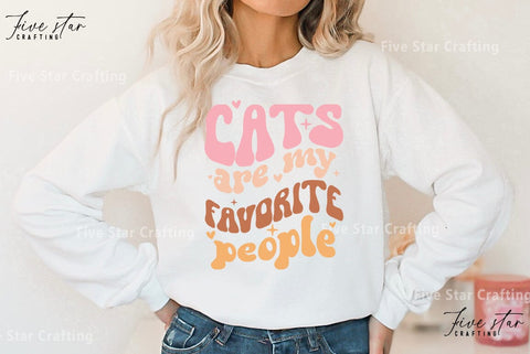 Cat Quote SVG Design, cats are my favorite people SVG FiveStarCrafting 