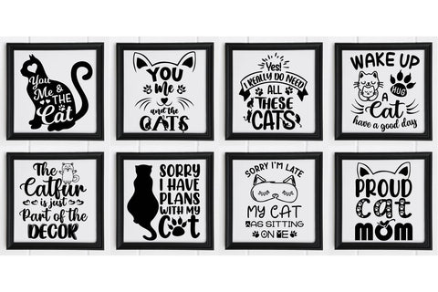 Cat Quotes svg bundle, kitty T shirt Clipart SVG Paper Switch 