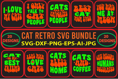 CAT-RETRO-SVG-BUNDLE SVG Syaman 