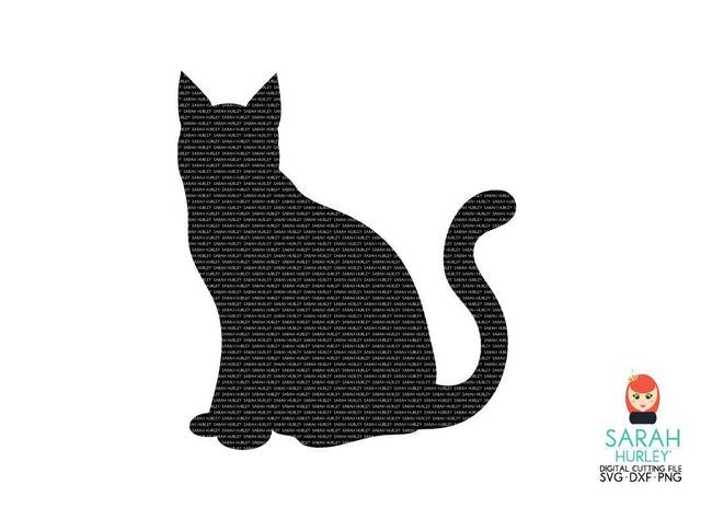 Cat Silhouette SVG Sarah Hurley 