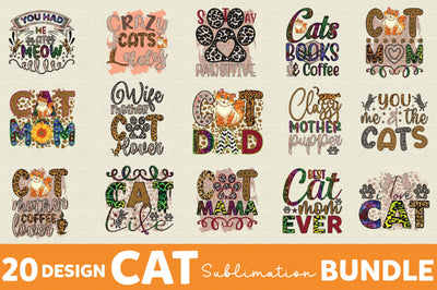 Cat Sublimation Bundle Sublimation SVGArt 