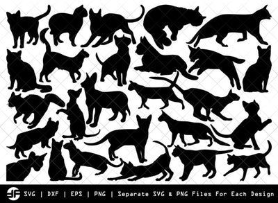 Cat SVG | Animal SVG | Silhouette Bundle | Cut File SVG ETC Craft 
