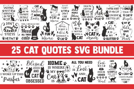 Cat SVG Bundle, cat mom svg, fur mom svg, svg designs, pet svg, paw svg, kitten svg, cat face svg, funny svg quotes, kitty svg, svg sayings SVG James 
