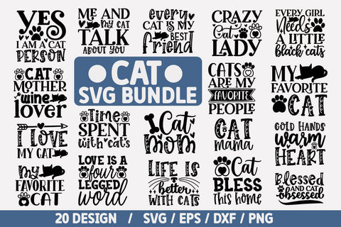 Cat SVG Bundle Cut File SVG akazaddesign 
