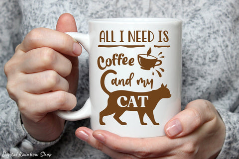 Cat svg bundle, funny cat quote, cat lover designs SVG Digital Rainbow Shop 