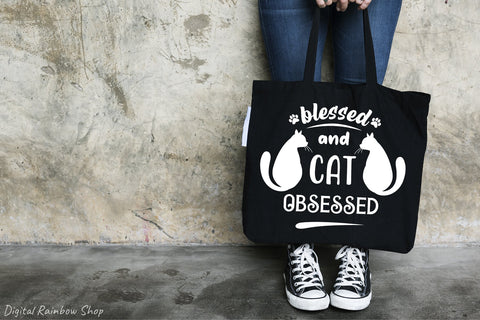 Cat svg bundle, funny cat quote, cat lover designs SVG Digital Rainbow Shop 