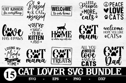 Cat SVG Bundle Pet Lover Signs SVG Svgcraft 