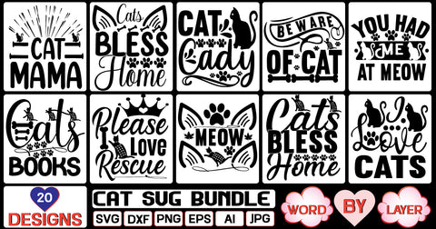 Cat SVG Bundle SVG Cut File SVG Studio Innate 