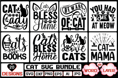 Cat SVG Bundle SVG Cut File SVG Studio Innate 