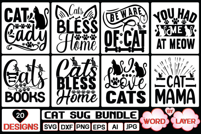 Cat SVG Bundle SVG Cut File SVG Studio Innate 