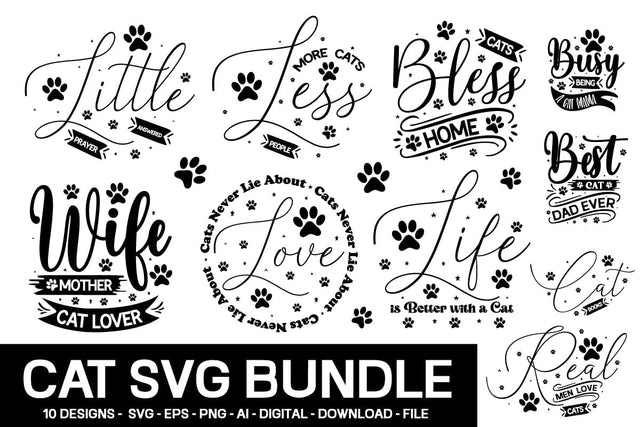 Cat Svg Bundle SVG designmaster24 