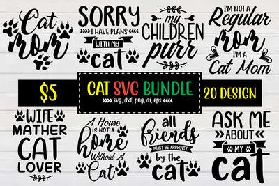 Cat Svg Bundle SVG shah alam 