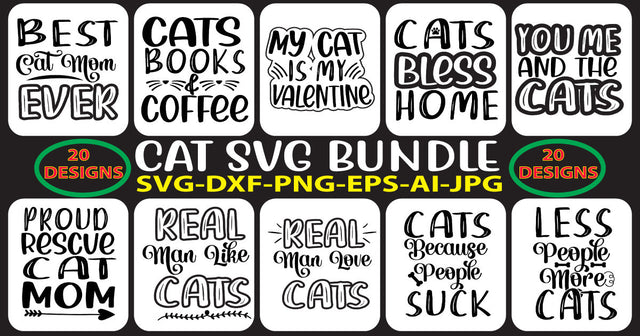 Cat Svg Bundle SVG Syaman 