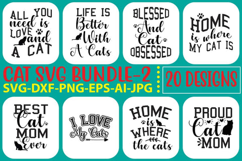 Cat SVG Bundle SVG Syaman 