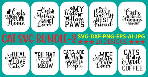 Cat SVG Bundle SVG Syaman 