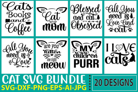 Cat SVG Bundle SVG Syaman 