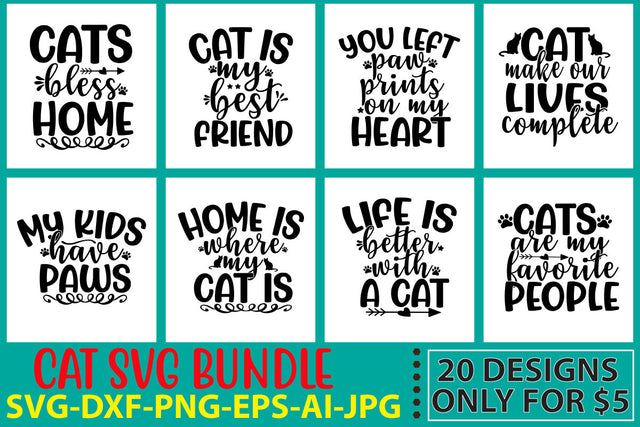 Cat Svg Bundle SVG Syaman 
