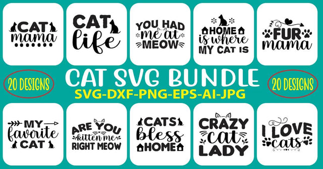 Cat SVG Bundle SVG Syaman 
