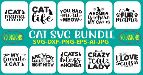 Cat SVG Bundle SVG Syaman 