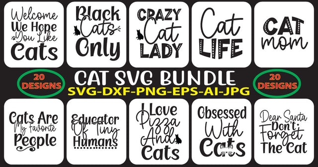 Cat SVG Bundle SVG Syaman 