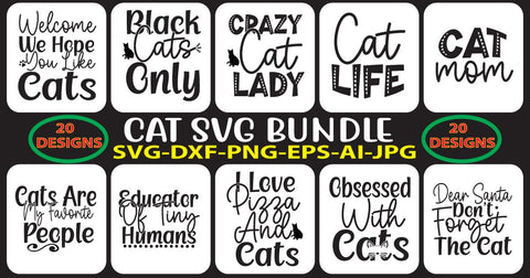 Cat SVG Bundle SVG Syaman 