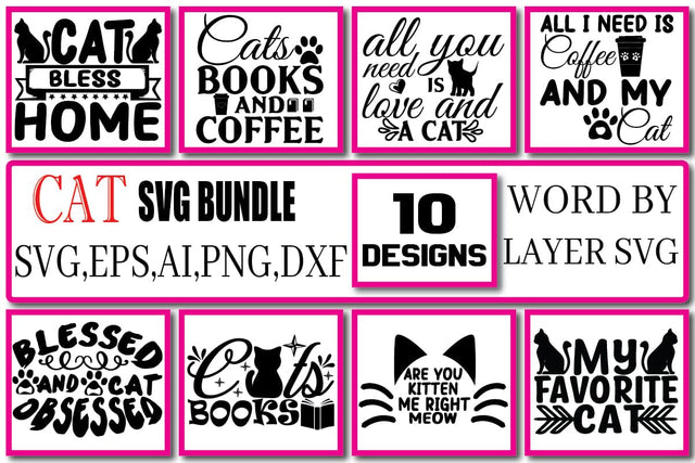 Cat SVG Bundle Vol. 1 SVG Craftlabsvg24 