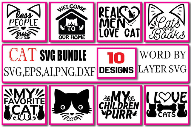 Cat SVG Bundle Vol. 2 SVG Craftlabsvg24 