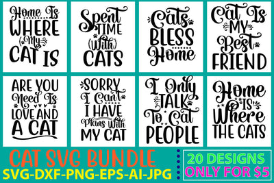 Cat Svg Bundle Vol. 2 SVG Syaman 