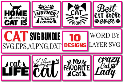 Cat SVG Bundle Vol. 4 SVG Craftlabsvg24 