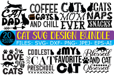 Cat SVG Bundle Vol.3 SVG Rafiqul20606 