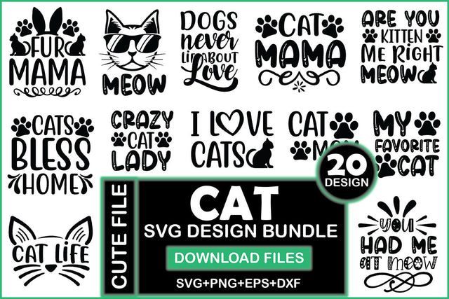 Cat Svg Design Bundle SVG Rupkotha 