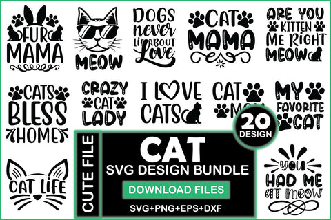 Cat Svg Design Bundle SVG Rupkotha 