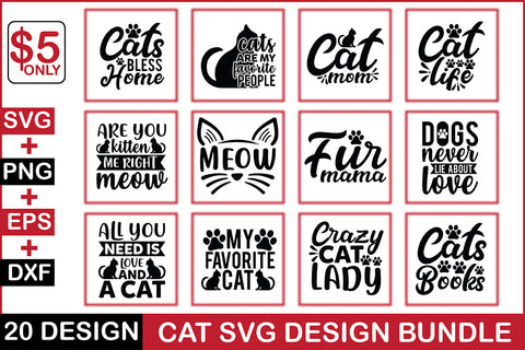 Cat Svg Design Bundle SVG Rupkotha 