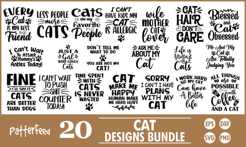 Cat SVG Designs Bundle SVG PatternFeed8 