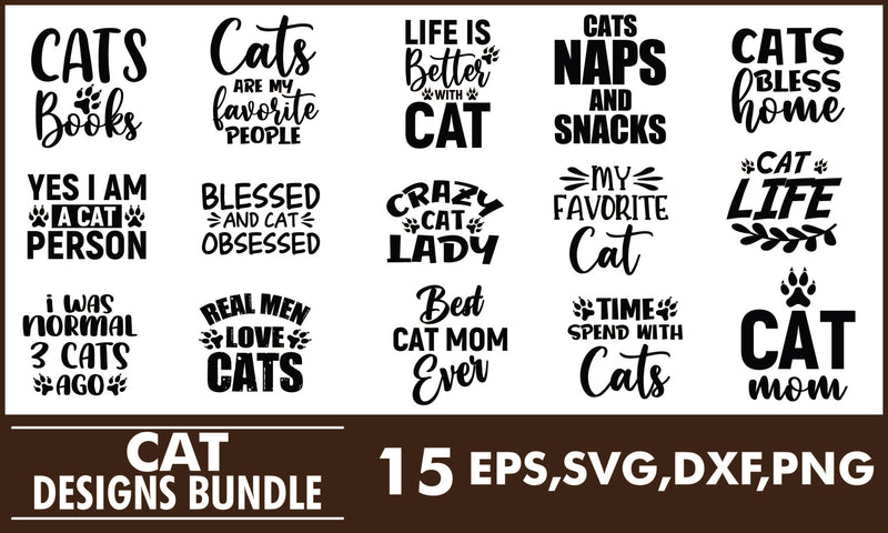 Cat SVG Designs Bundle SVG PatternFeed8 