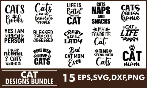 Cat SVG Designs Bundle SVG PatternFeed8 