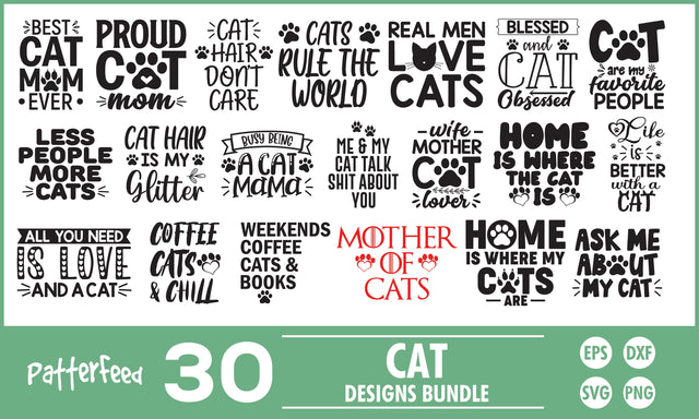 Cat SVG Designs Bundle SVG PatternFeed8 