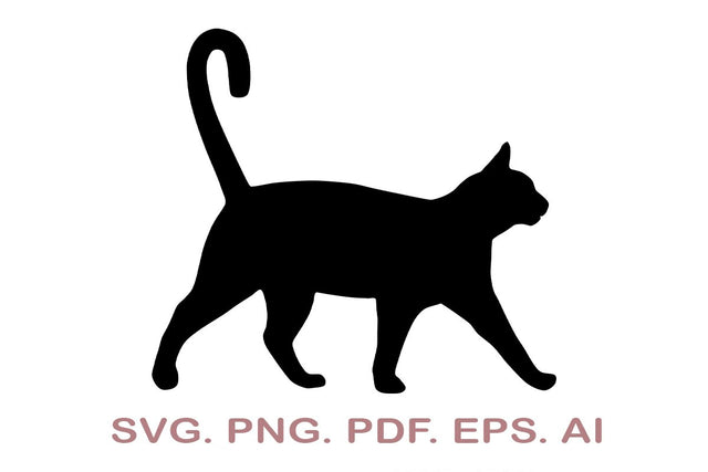 Cat SVG file, Cat Cut File, Black Cat svg, Halloween cat SVG, Black Cat Clipart, Black Cat Vector SVG MagicDesignUS 