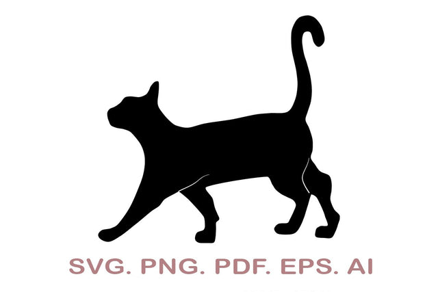 Cat SVG file, Cat Cut File, Black Cat svg, Halloween cat SVG, Black Cat Clipart, Black Cat Vector SVG MagicDesignUS 