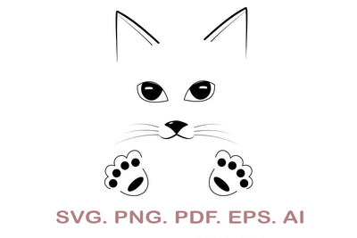 Cat SVG File, Cat Face SVG, Animal Face SVG, Cute Cat SVG, Kitten SVG File, Pet SVG, Animal SVG SVG MagicDesignUS 
