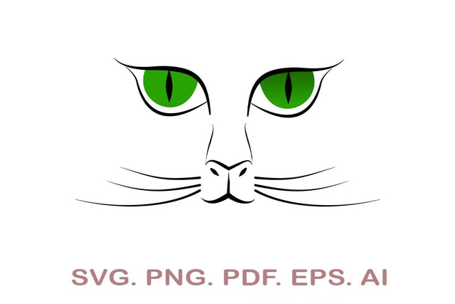 Cat SVG File, Cat Face SVG, Animal Face SVG, Cute Cat SVG, Kitten SVG File, Pet SVG, Animal SVG SVG MagicDesignUS 