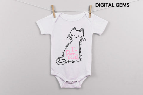 Cat SVG | I'm Purr-fect. SVG Digital Gems 